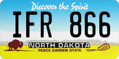 ND license plate IFR866