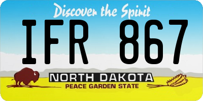 ND license plate IFR867