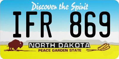 ND license plate IFR869