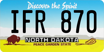 ND license plate IFR870