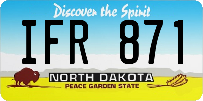 ND license plate IFR871