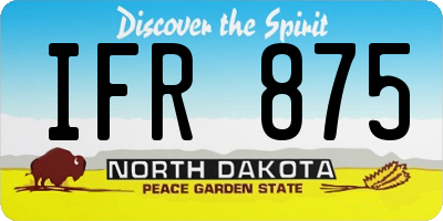 ND license plate IFR875