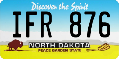 ND license plate IFR876