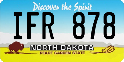 ND license plate IFR878