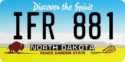ND license plate IFR881
