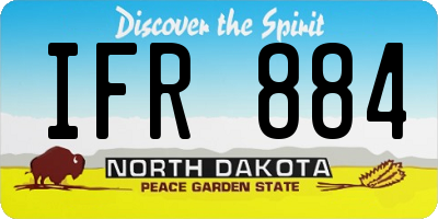 ND license plate IFR884