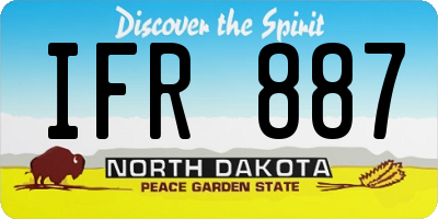 ND license plate IFR887