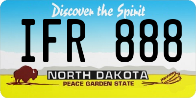 ND license plate IFR888