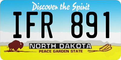 ND license plate IFR891