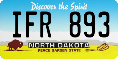 ND license plate IFR893