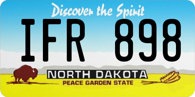 ND license plate IFR898