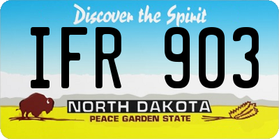 ND license plate IFR903