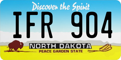 ND license plate IFR904