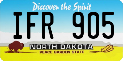 ND license plate IFR905
