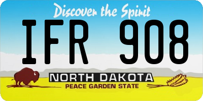 ND license plate IFR908