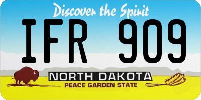 ND license plate IFR909