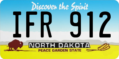 ND license plate IFR912