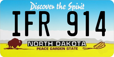 ND license plate IFR914
