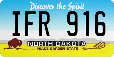 ND license plate IFR916