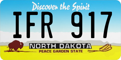 ND license plate IFR917