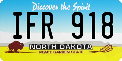 ND license plate IFR918