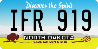 ND license plate IFR919
