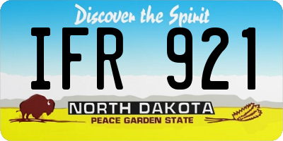 ND license plate IFR921