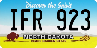 ND license plate IFR923