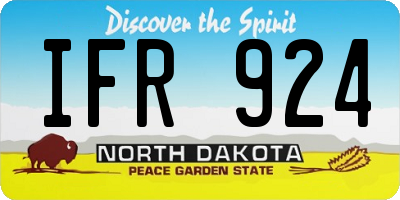 ND license plate IFR924