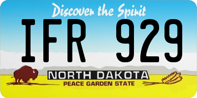 ND license plate IFR929