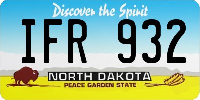 ND license plate IFR932