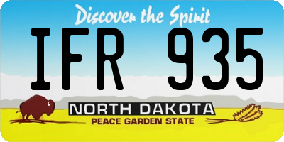 ND license plate IFR935
