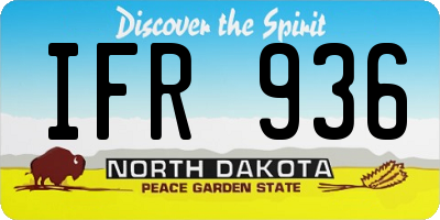 ND license plate IFR936