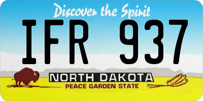 ND license plate IFR937