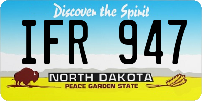 ND license plate IFR947