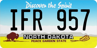 ND license plate IFR957