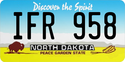 ND license plate IFR958
