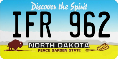 ND license plate IFR962
