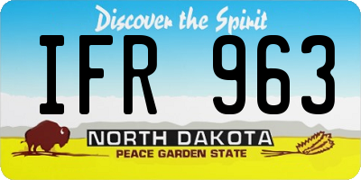ND license plate IFR963