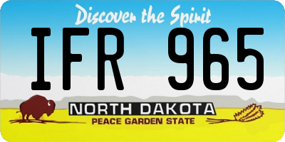 ND license plate IFR965
