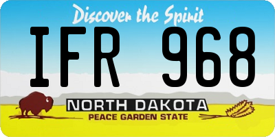 ND license plate IFR968