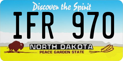 ND license plate IFR970