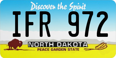 ND license plate IFR972