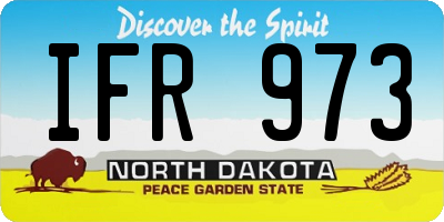 ND license plate IFR973