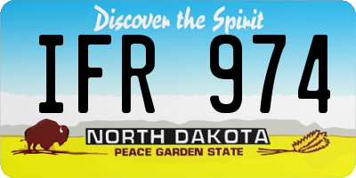 ND license plate IFR974