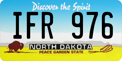 ND license plate IFR976