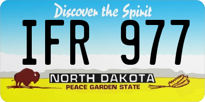 ND license plate IFR977