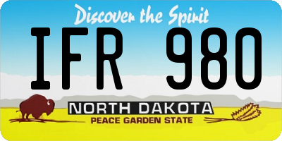 ND license plate IFR980