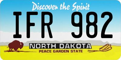 ND license plate IFR982