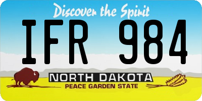 ND license plate IFR984